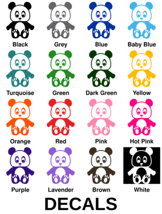 Hugging Panda Decals